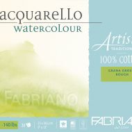 Блок для акварели Fabriano ArtisticoTraditional White 23х30,5 20л 300гр Торшон склейка по 4 сторонам