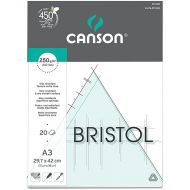 Альбом для графики Canson Bristol 29.7х42см 250 гр 20л Гладкая бумага склейка по короткой стороне