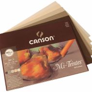 Альбом для пастели Canson Mi-Teintes 24х32 30л 160гр 5 коричневых цветов склейка