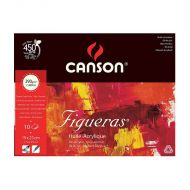 Альбом для масла Canson Figueras 19х25 см 290 гр 10л Зерно холста склейка по короткой стороне