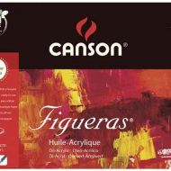 Блок для масла Canson Figueras 24х33см 290гр 10 листов Зерно холста склейка по 4 сторонам