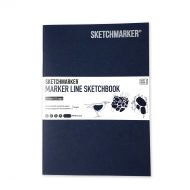 Скетчбук Sketchmarker Marker Line 160гр 16листов 14,8х21см мягкая обложка цв. синий