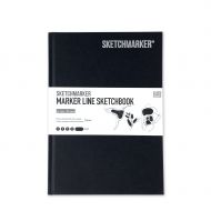 Скетчбук Sketchmarker Marker Line 160гр 44листа 14,8х21см твердая обложка цв. черный