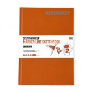 Скетчбук Sketchmarker Marker Line 160гр 44листа 14,8х21см твердая обложка цв. оранжевый