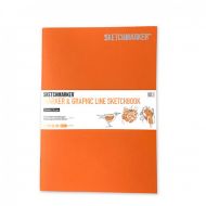 Скетчбук Sketchmarker Marker&Graphic Line 180гр 16листов 17,6х25см мягкая обложка цв. оранжевый