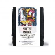 Набор маркеров SKETCHMARKER Universal 12 штук базовые оттенки в сумке-органайзере
