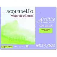 Блок для акварели Fabriano Artistico Extra White 23х30,5 20л 300гр Торшон склейка по 4 сторонам