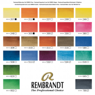 Набор акварельных красок Royal Talens Rembrandt 24 кюветы кисть металлический короб