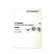 Скетчбук Sketchmarker Marker Line 160гр 16листов 14,8х21см мягкая обложка цв.белый