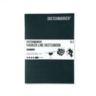 Скетчбук Sketchmarker Marker Line 160гр 16листов 17,6х25см мягкая обложка цв. темно-зеленый