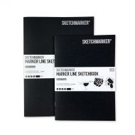 Скетчбук Sketchmarker Marker Line 160гр 16листов 17,6х25см мягкая обложка цв. черный