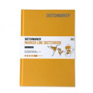 Скетчбук Sketchmarker Marker Line 160гр 44листа 14,8х21см твердая обложка цв. бледно-желтый