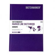 Скетчбук Sketchmarker Marker Line 160гр 44листа 14,8х21см твердая обложка цв. фиолетовый