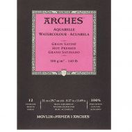 Альбом для акварели Arches 21х29,7 12л 300гр Сатин склейка по короткой стороне