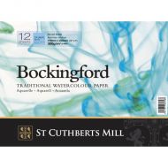 Блок для акварели Bockingford CP, White 26x18  300гр 12л склейка зерно скорлупа